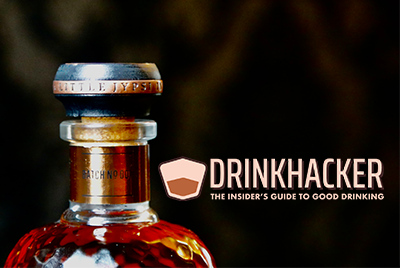 Drinkhacker logo with bottle top from Whiskey Jypsi bourbon bottle